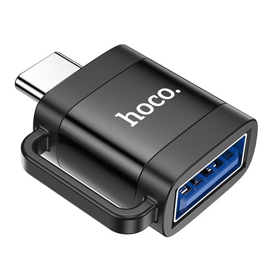 Перехідник Hoco UA31C OTG Type-C male to USB female Black | Зображення 2