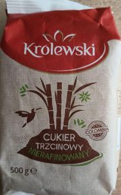 Цукор тростинний коричневий нерафінований Krolewski Cukier 500 г (Польща)