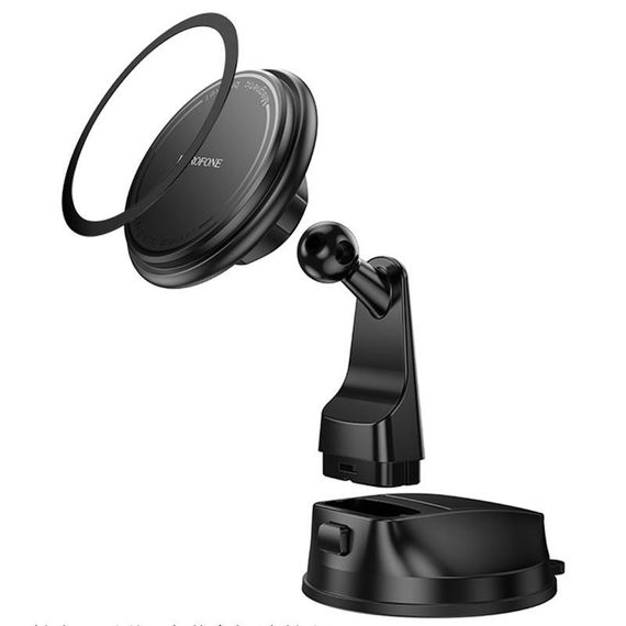 Автотримач Borofone BH136 Parker ring magnetic (center console) Black | Зображення 2