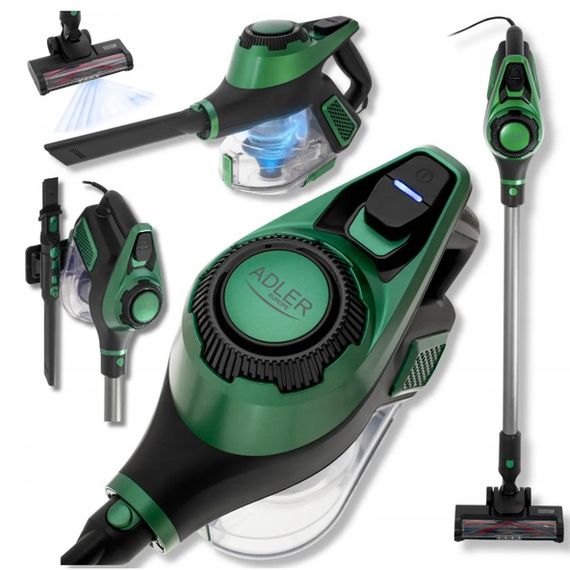 Вертикальний пилосос Adler AD 7083, зелений — 700Вт, HEPA 13, контейнер 0.8 л | Зображення 2