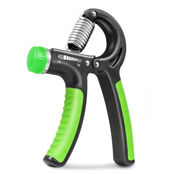 Еспандер кистьовий PowerPlay PP-4323 з регульованим навантаженням 10-40 кг Strength Grip Чорно-зелений (PP_4323_Bl/Green) | Зображення 2