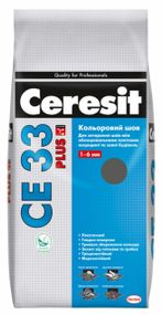 Фуга 33+ ceresit сірий цемент 2кг 115