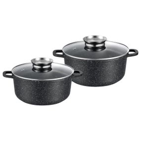 Набор кастрюль Gusto MARBLE GT-2404-28/30 4 предмета черный