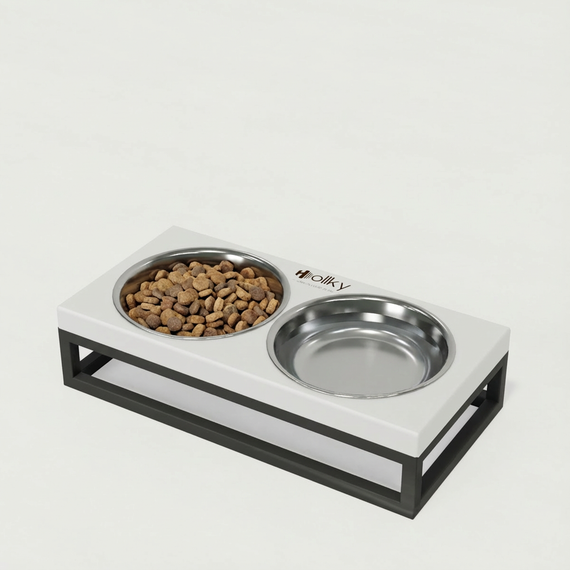 Миски на подставке для маленьких собак и котов Hollky Base XS (2 × 0,25 л) BXS-28145-GRWH