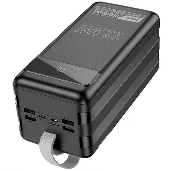 Портативное ЗУ Power Bank Hoco DB50 Great 22.5W 80000 mAh Black | Зображення 3
