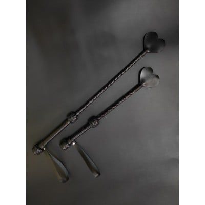 Стек із серцем, БДСМ Candy Hero шкіра, короткий, чорний | Зображення 1