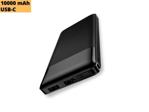 Павербанк зовнішній акумулятор XPRO J72 10000 mAh з індикацією заряджання чорний (32553-01) | Зображення 1