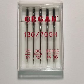 Голки швейні універсальні ORGAN №70/80/90/100 пластиковий бокс 5 штук для побутових швейних машин (6508)