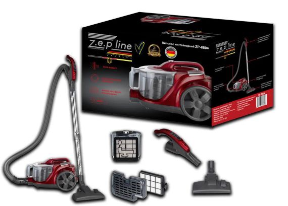 Пылесос контейнерный 4л Zepline ZP-6804 красный | Зображення 3