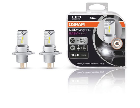 Комплект світлодіодних ламп Osram 64193DWESY-HCB H4/H19 12V 6500K LEDriving 18/19W HL EASY | Зображення 4