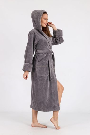 Жіночий халат Nusa 6890, сірий 2XL | Зображення 1
