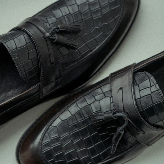 Туфли лоферы, коричневые 45 размер | Зображення 5