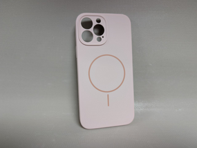 Чохол для iPhone 13 Pro Max / Айфон 13 Про Макс, Soft Touch, протиударний, MagSafe, пудровий