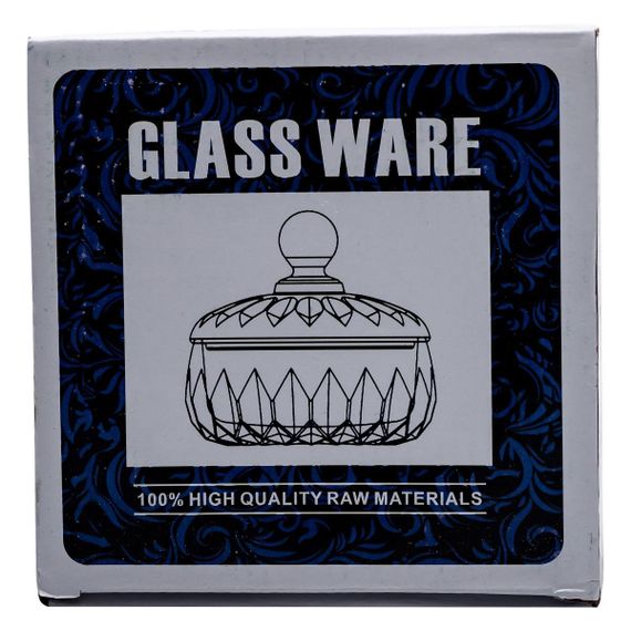 Цукерниця з кришкою кругла скляна прозора HP-4-124 | Зображення 4