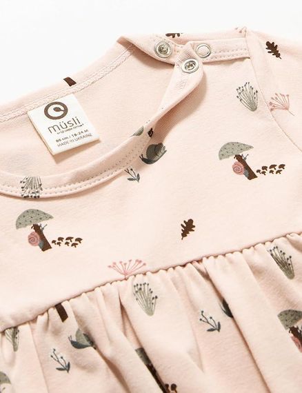 Дитяча сукня-боді для дівчинки Green Cotton 92 см Світло-рожева (251112102) | Зображення 4