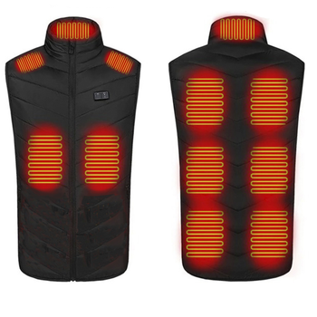 Електрична USB жилетка для подорожей і активного відпочинку, Жилетка з підігрівом чорна | Зображення 7