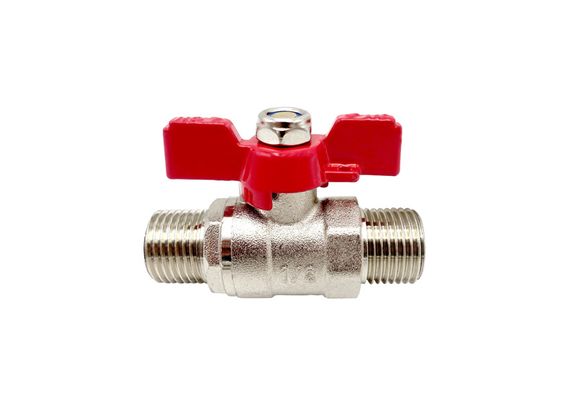 Кран кульовий Nickel PRO PN40 1/2" ЗЗ червоний метелик ASCO 1/26 | Зображення 3