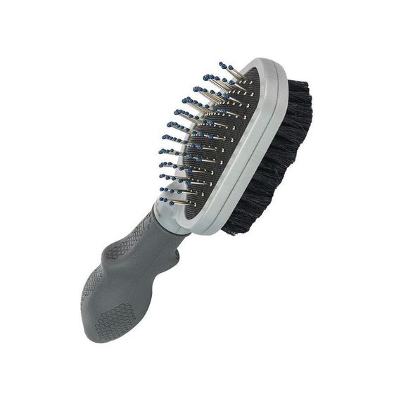 Гребінець-щітка FURminator для котів та собак двостороння з гумовою ручкою та захисними кульками | Зображення 1