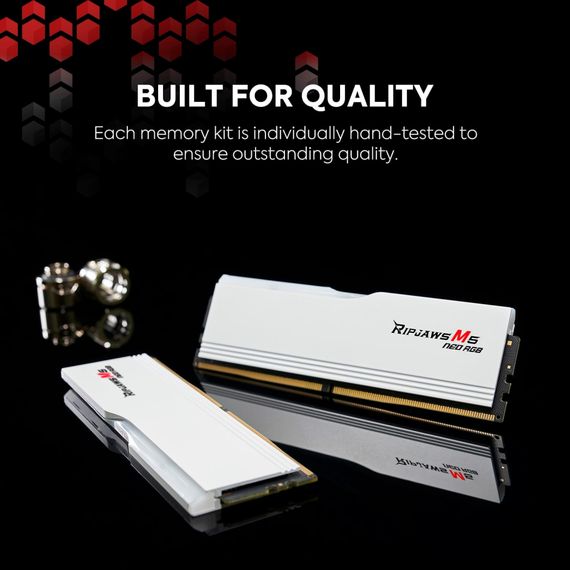 Модуль памяти для компьютера DDR5 64GB (2x32GB) 6000 MHz Ripjaws M5 Neo RGB Matte White G.Skill (F5-6000J3636F32GX2-RM5NRW) | Зображення 6