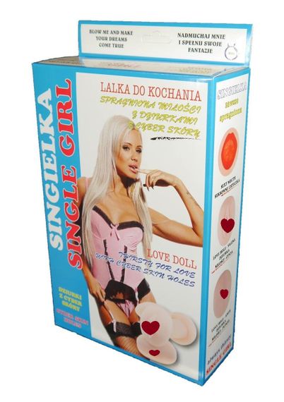 Надувна лялька "Singielka" зі вставкою з кібершкіри Sex Aura