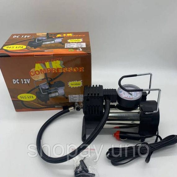 Компресор автомобільний 12V з манометром та швидким накачуванням