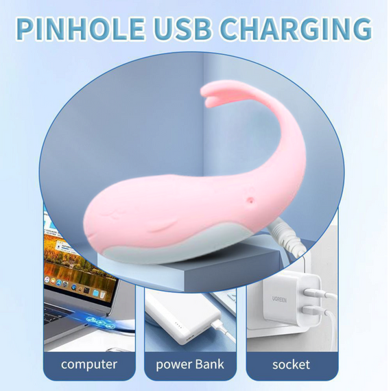 Виброяйцо "Cute whale", розовый с пультом ДУ, 10 режимов sexstyle | Зображення 2