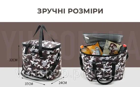 Термосумка рюкзак холодильник GP 4335 28 літрів 28*15*33 см | Зображення 3