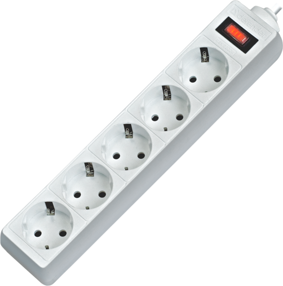 Мережевий фільтр Defender ES 1.8m 5 роз. White UA (994810)