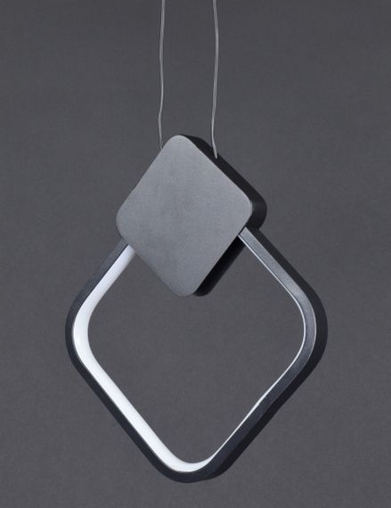 Люстра світлодіодна підвісна LED світильник для квартири на стелю лед 27130 Чорний 35-200х24х10 см. | Зображення 3