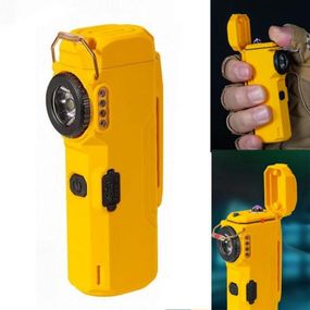 Ліхтар MULTIFUNCTIONAL D51-SMD yellow, Li-Ion акумулятор, індикація заряду, запальничка, ЗУ Type-C, Box