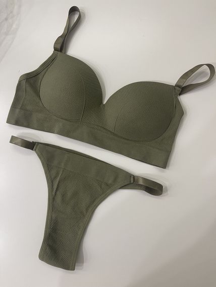 Комплект бюстгальтер і трусики Beisdanna 1306 Хакі One Size | Зображення 3