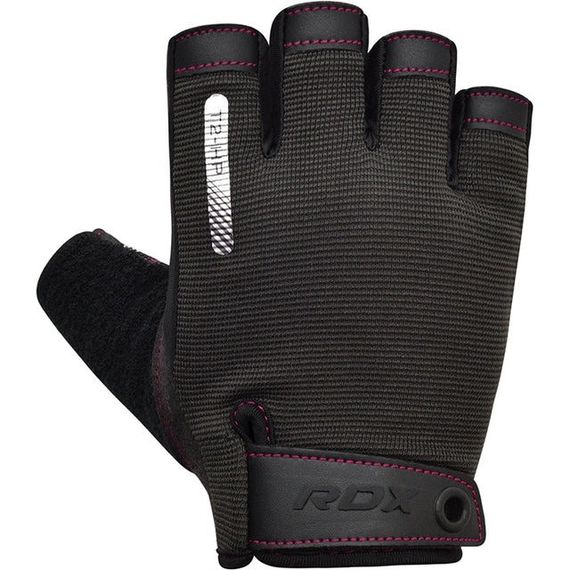 Рукавички для фітнесу RDX T2 Half Pink S | Зображення 1