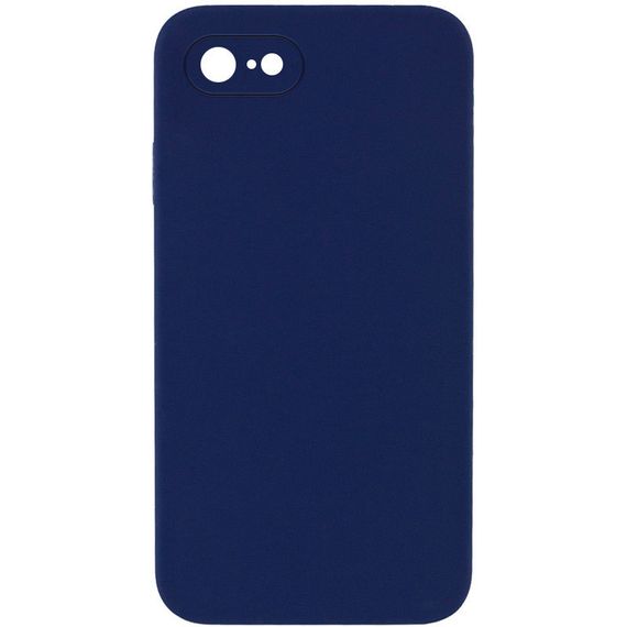 Чохол Silicone Case Square Full Camera Protective (AA) NOLOGO для Apple iPhone 6/6s (4.7") Темно-синій / Midnight blue