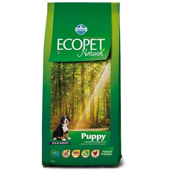 Сухий корм з куркою для цуценят великих порід Farmina Ecopet Natural Puppy Maxi, 12 кг