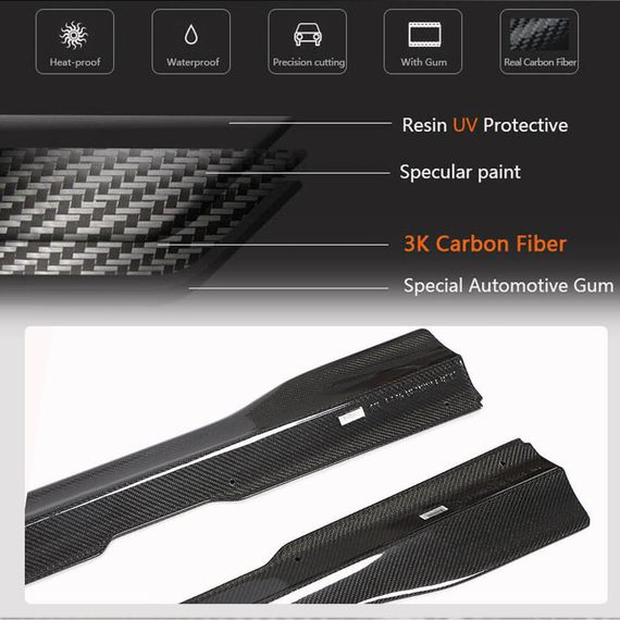 Боковые Пороги (2016-2019, Карбон) для Mercedes E-сlass W213 | Зображення 2