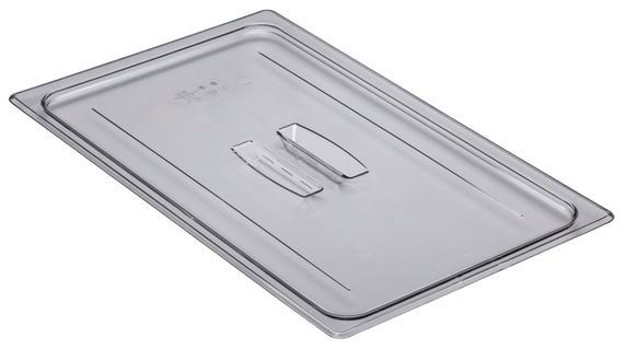 Крышка плоская с ручкой из прозрачного поликарбоната для гастроемкости Cambro, GN 1/1 (530х325 мм)
