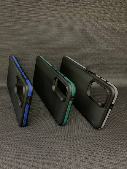 Чехол Iphone XR матовый полупрозрачный TPU с серой вставкой | Зображення 2