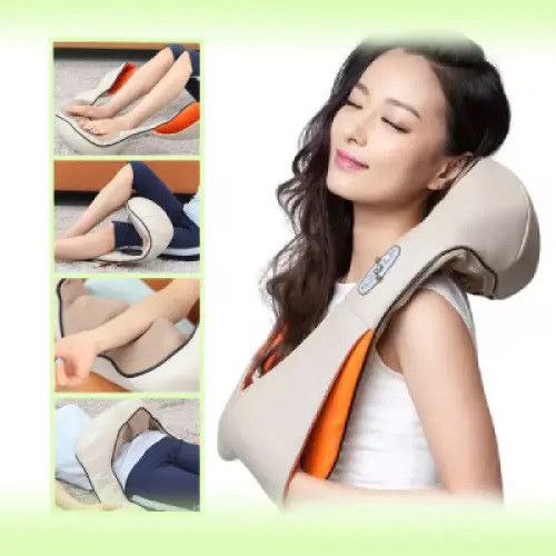 Домашний портативный массажер для шеи massager, Шейный масажер, Шейная подушка для массажа JM-45 | Зображення 9
