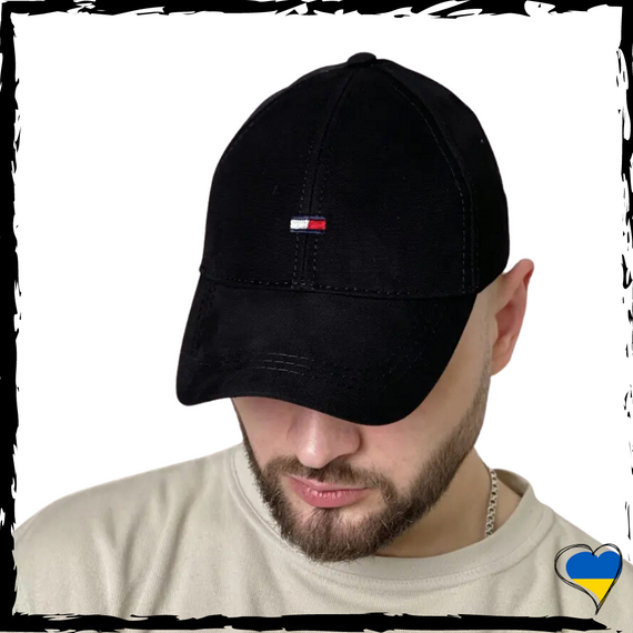 Кепка Tommy Hilfiger. Кепка TH, Томмі Хілфігер. Унісекс, чорна. Шапка 57-59р