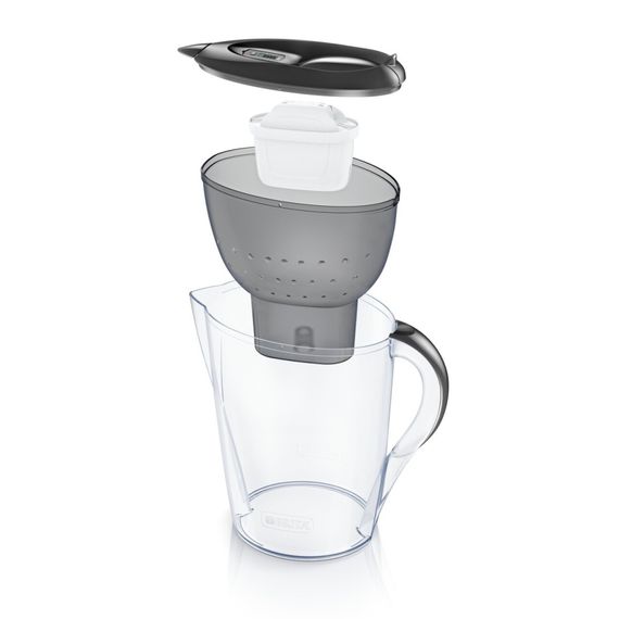 Фільтр-глечик Brita Marella Memo MXPro 2.4л (1.4л води) з фільтр-картриджем, графіт (1052794) | Зображення 1