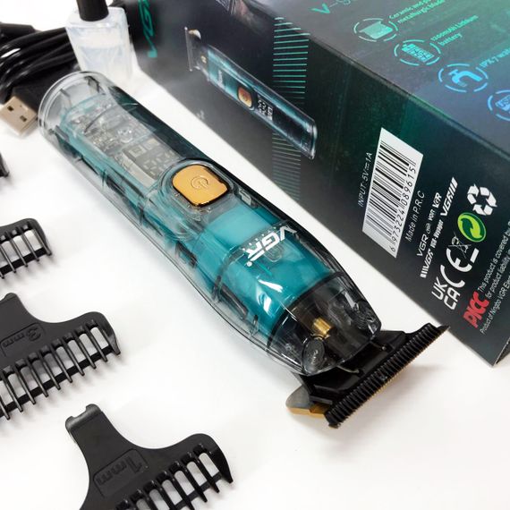 Бездротова чоловіча електрична машинка для стрижки VGR V-961, Тример акумуляторний для волосся та бороди | Зображення 8