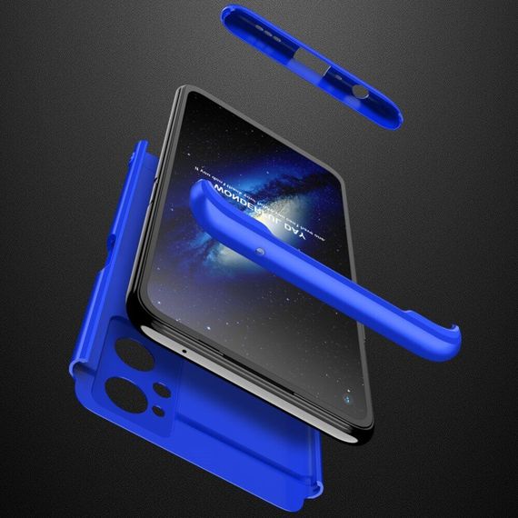 Чохол GKK 360 градусів для Oppo A76 / Realme 9i колір Синій | Зображення 3