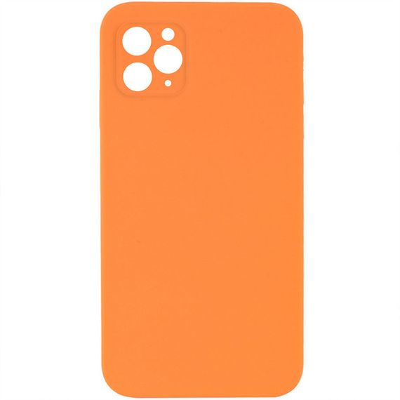 Чохол Silicone Case Square Full Camera Protective (AA) NOLOGO для Apple iPhone 11 Pro (5.8") Помаранчевий / Papaya