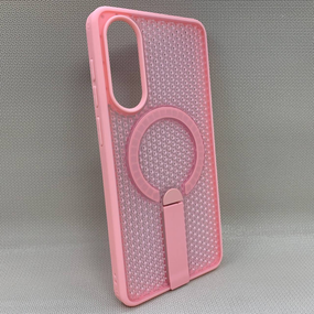 Чохол магнітний для Samsung S25 Edge Wlons Hybrid MagSafe матовий протиударний PC+TPU Рожевий