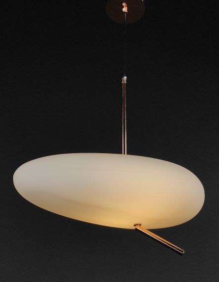 Люстра світлодіодна підвісна LED світильник для квартири на стелю лед 27713 Бронза 45-140х22х40 см. | Зображення 5