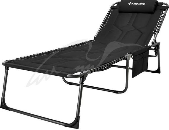 Розкладачка KingCamp Comfort Padded 3-Folding Camping Cot. Black