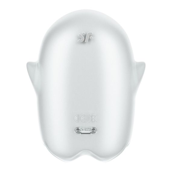 Вакуумний кліторальний стимулятор з вібрацією Satisfyer Glowing Ghost White, світиться в темряві | Зображення 4