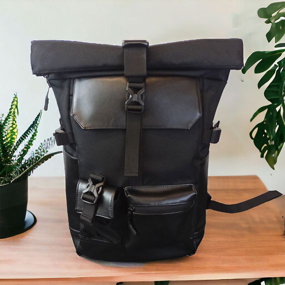Рюкзак Rolltop мужской женский для путешествий и ноутбука, Ролтоп большой для города | Зображення 6