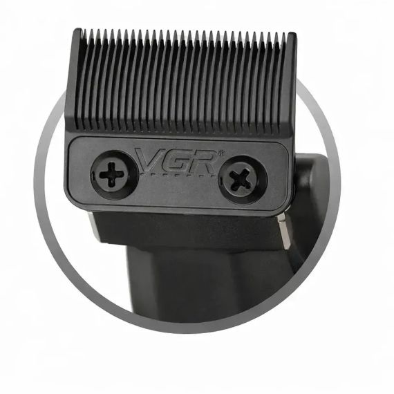 Аккумуляторная машинка для стрижки VGR V-640C BLACK, 6 насадок, LED дисплей, 9000RPM | Зображення 4
