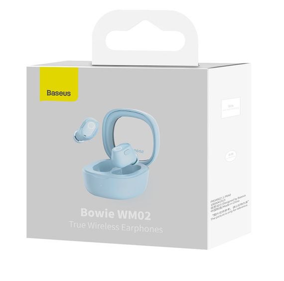 Наушники беспроводные Baseus Bowie WM02 TWS Blue | Зображення 3